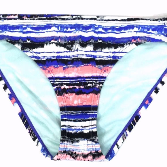 Nike Bikini Swim Suit Bottom Size 12 Blue Black - Picture 1 of 7